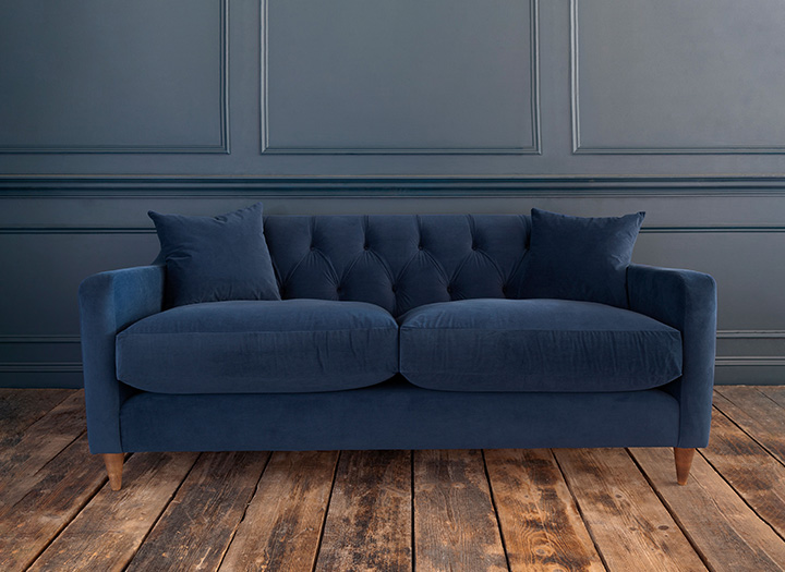 1 Scarborough Large Sofa in House Velvet Indigo